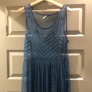 Free People Sheer Slip w/ sequins
